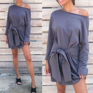 Bellanblue Dresses - LINDSEY Long Sleeve Dress - grey Bellanblue Dresses - LINDSEY Long Sleeve Dress - grey